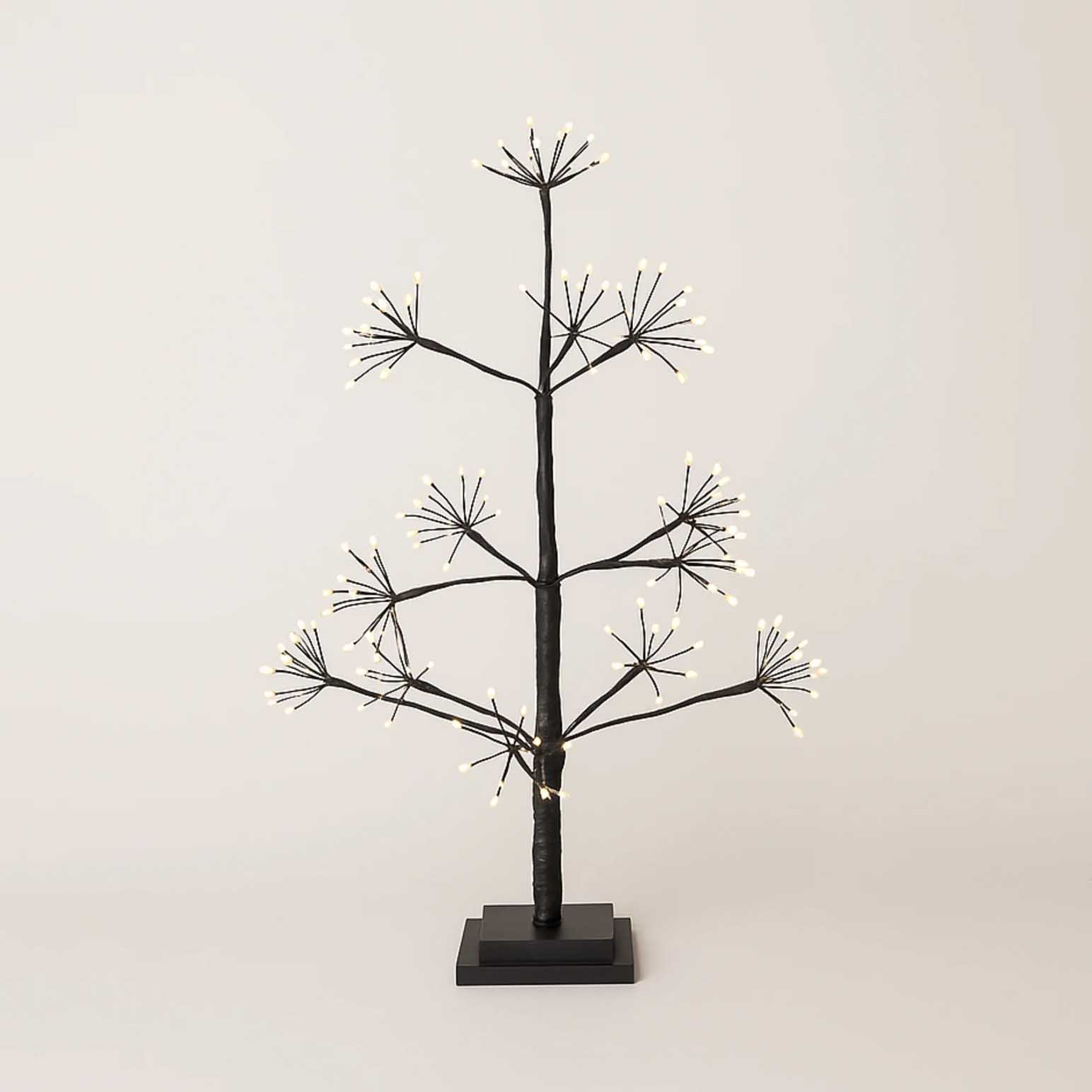 Stellar Haus 60cm Black Warm White Starburst LED Tree