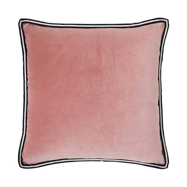 Wallace Cotton Maison Velvet Square Ribbon Cushion Cover 45X45cm