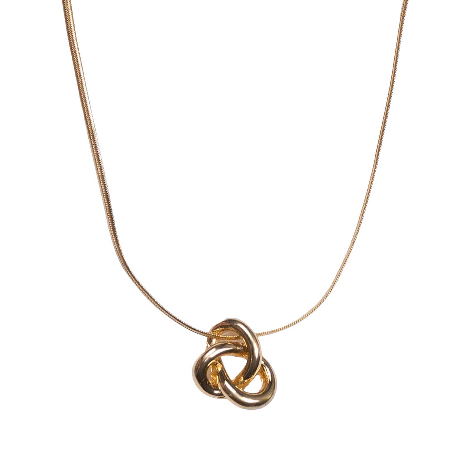 Stella + Gemma Necklace Gold Large Knot