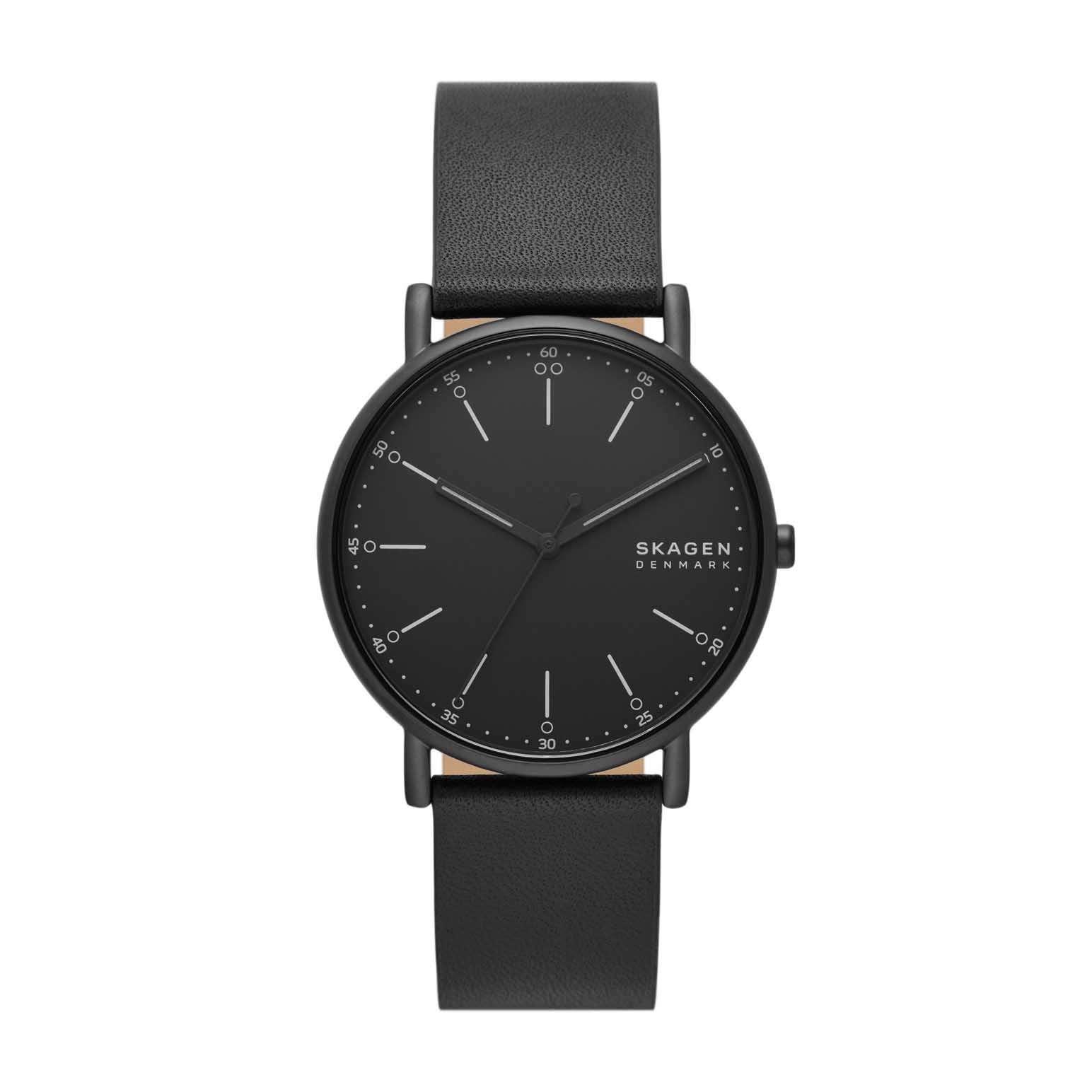 Skagen Signatur Three-Hand Black Stainless Steel Watch SKW6902