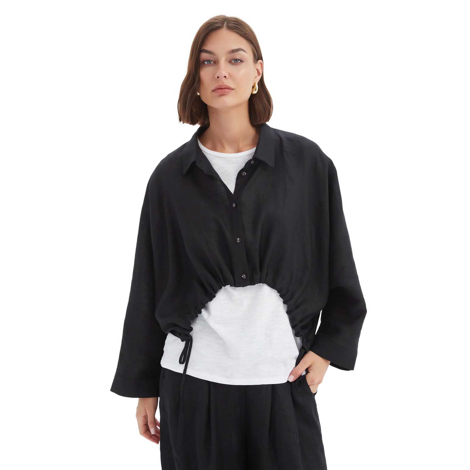 TIRELLI Wide Crop Overshirt