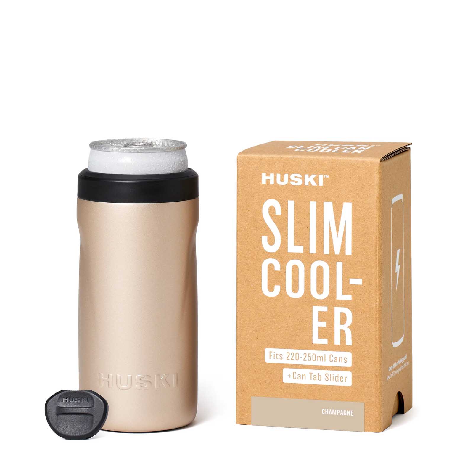 Huski Slim Can Cooler Champagne