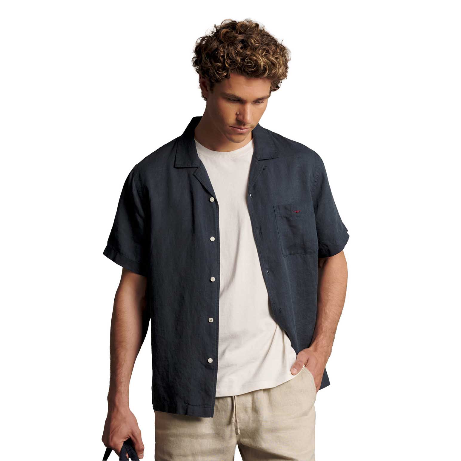 R.M. Williams Newman Resort Linen Ss Shirt