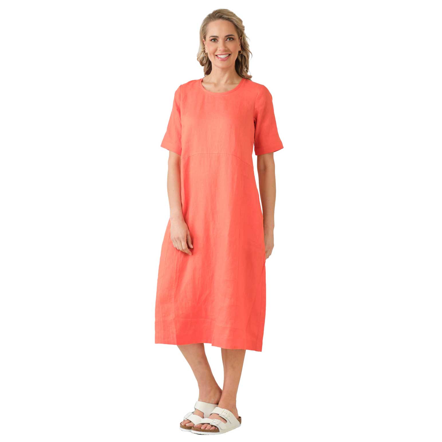 B Essentials Linen Midi Dress