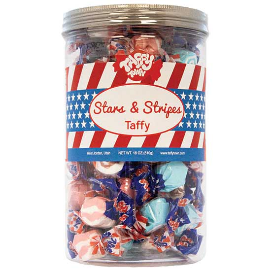 Taffy Town Stars & Stripes Taffy Gift Canister 510g