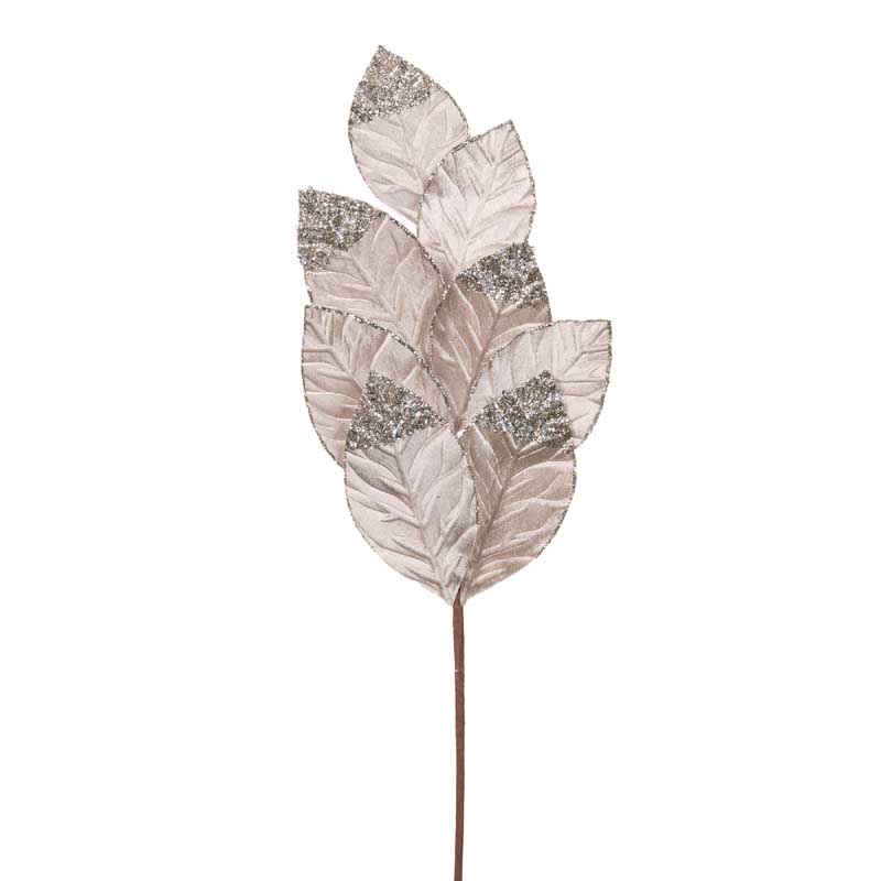 Holly & Ivy Platinum Crystals Leaf Pick