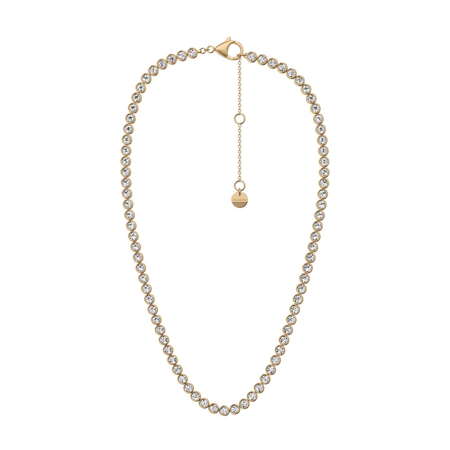Skagen Moderne Glitz Gold-Tone Brass Chain Necklace