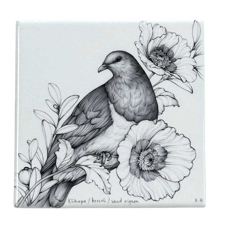 Katy Hayward Coaster - Kukupa/Kereru/Wood Pigeon