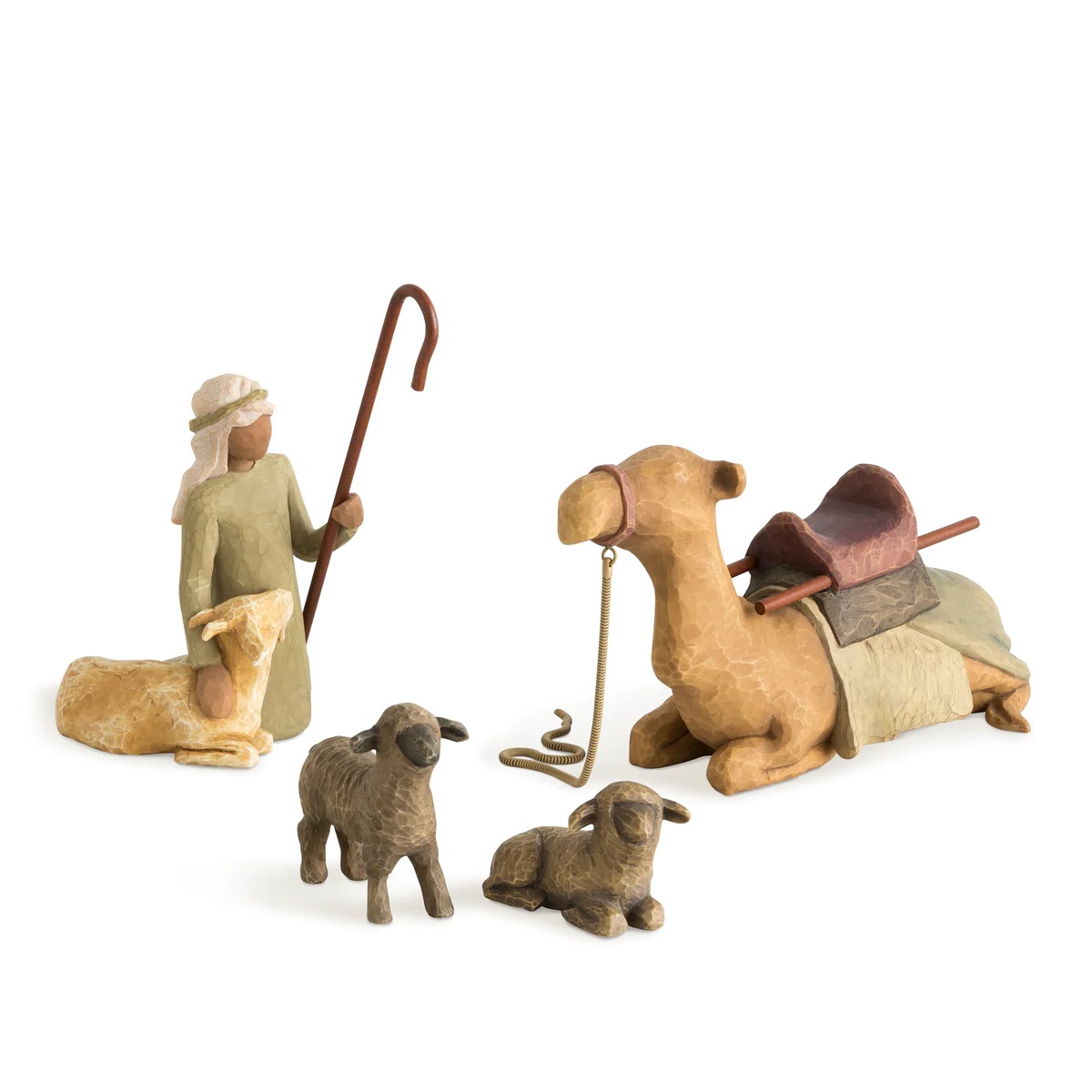 Willow Tree Shepherd and Stable Animals 9cm