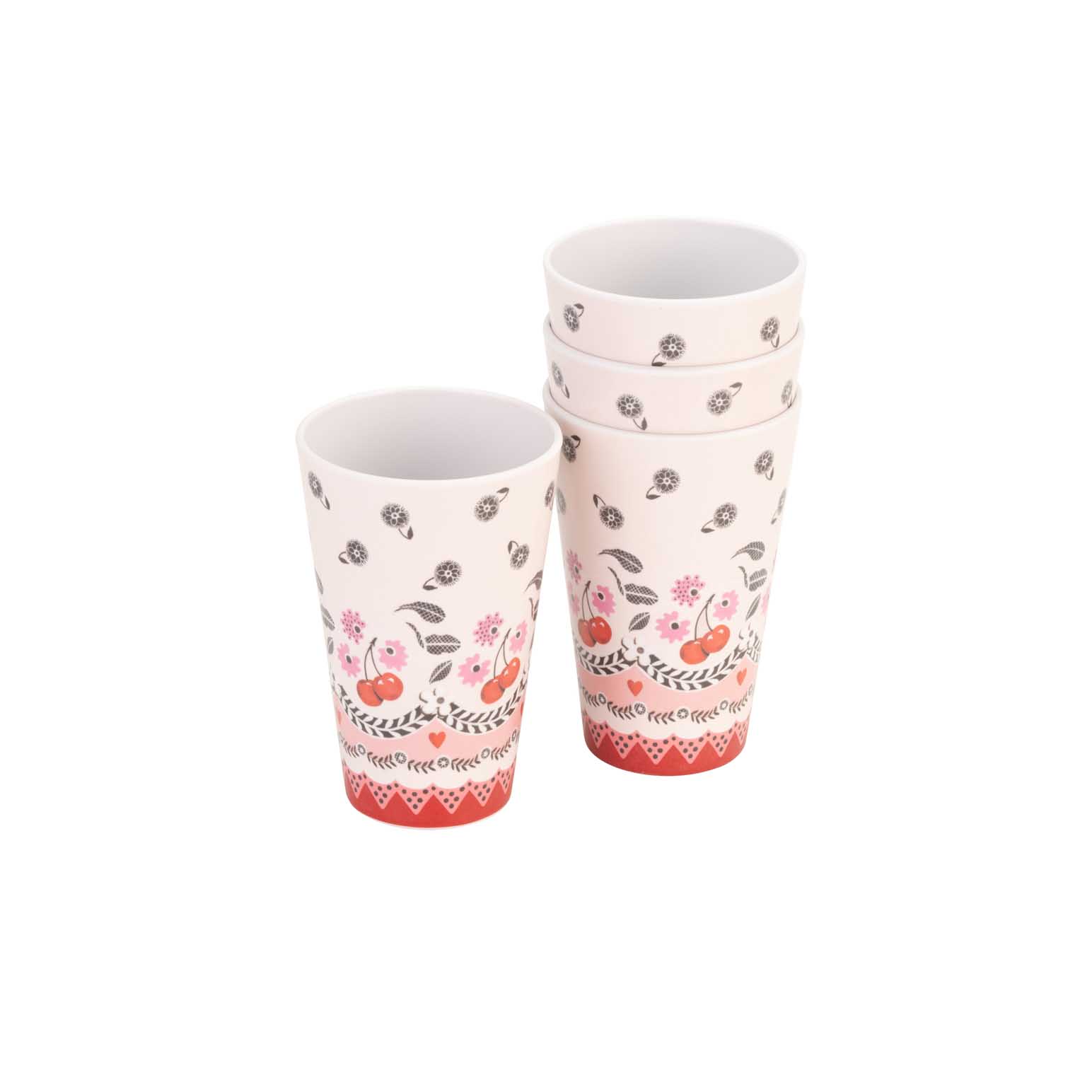 Cath Kidston Cherry Melamine Tumblers Set of 4