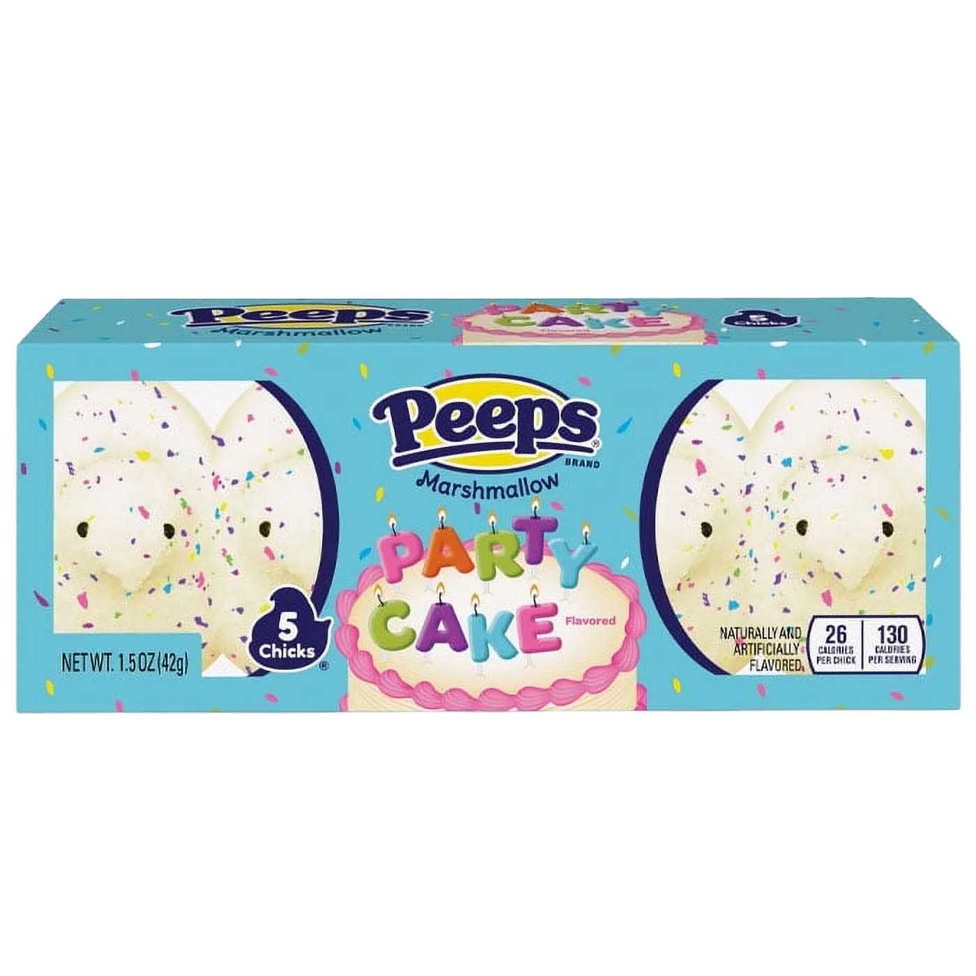 Peeps&reg; 5Pc Party Cake Flavored Marshmallow Chicks