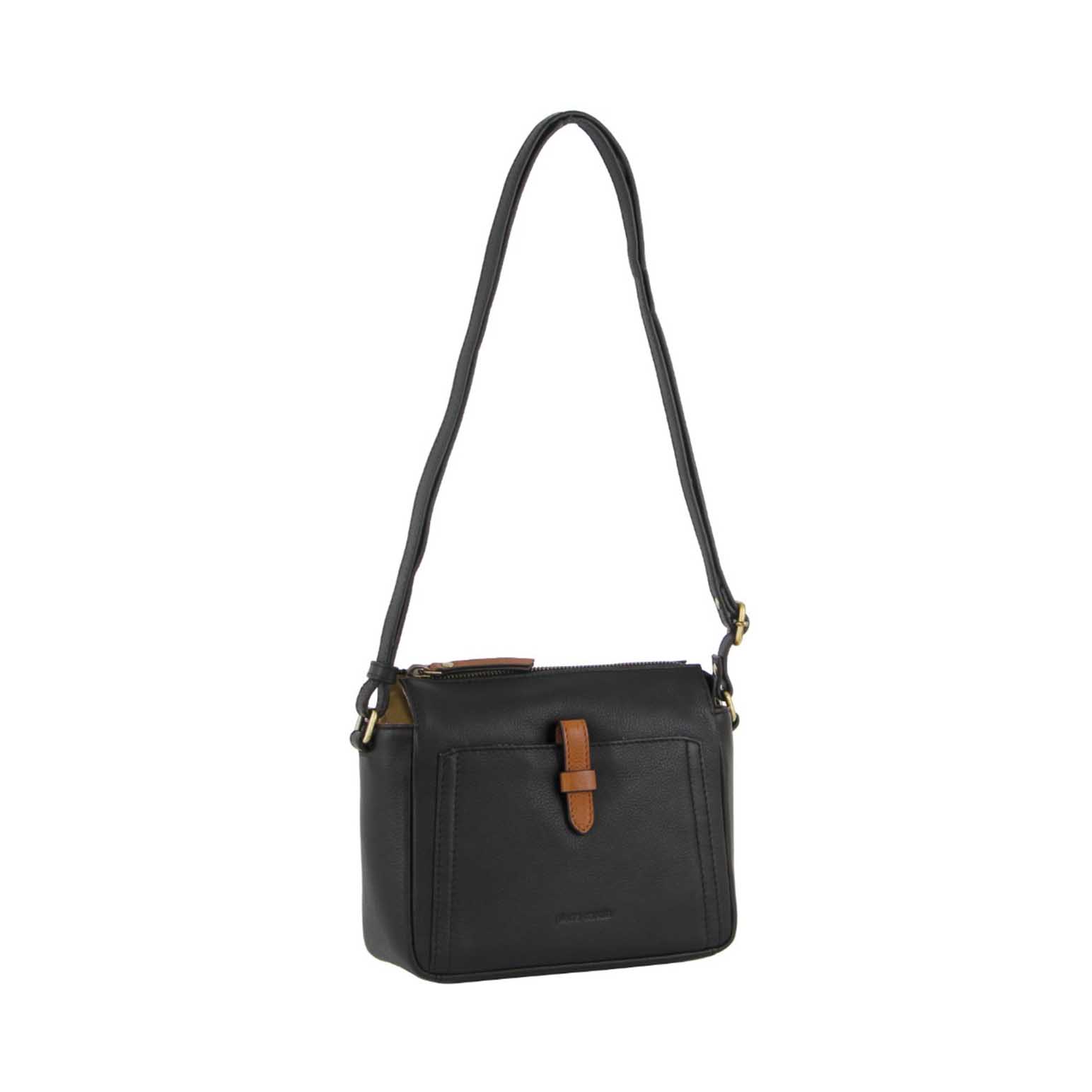 Pierre Cardin Leather Square Crossbody Bag