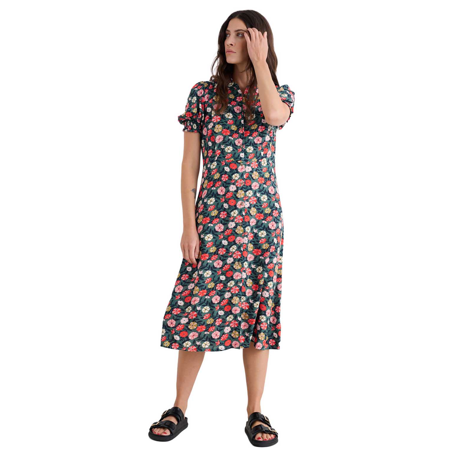 Seasalt Cornwall Bridget Dress Winding Petunias Grove