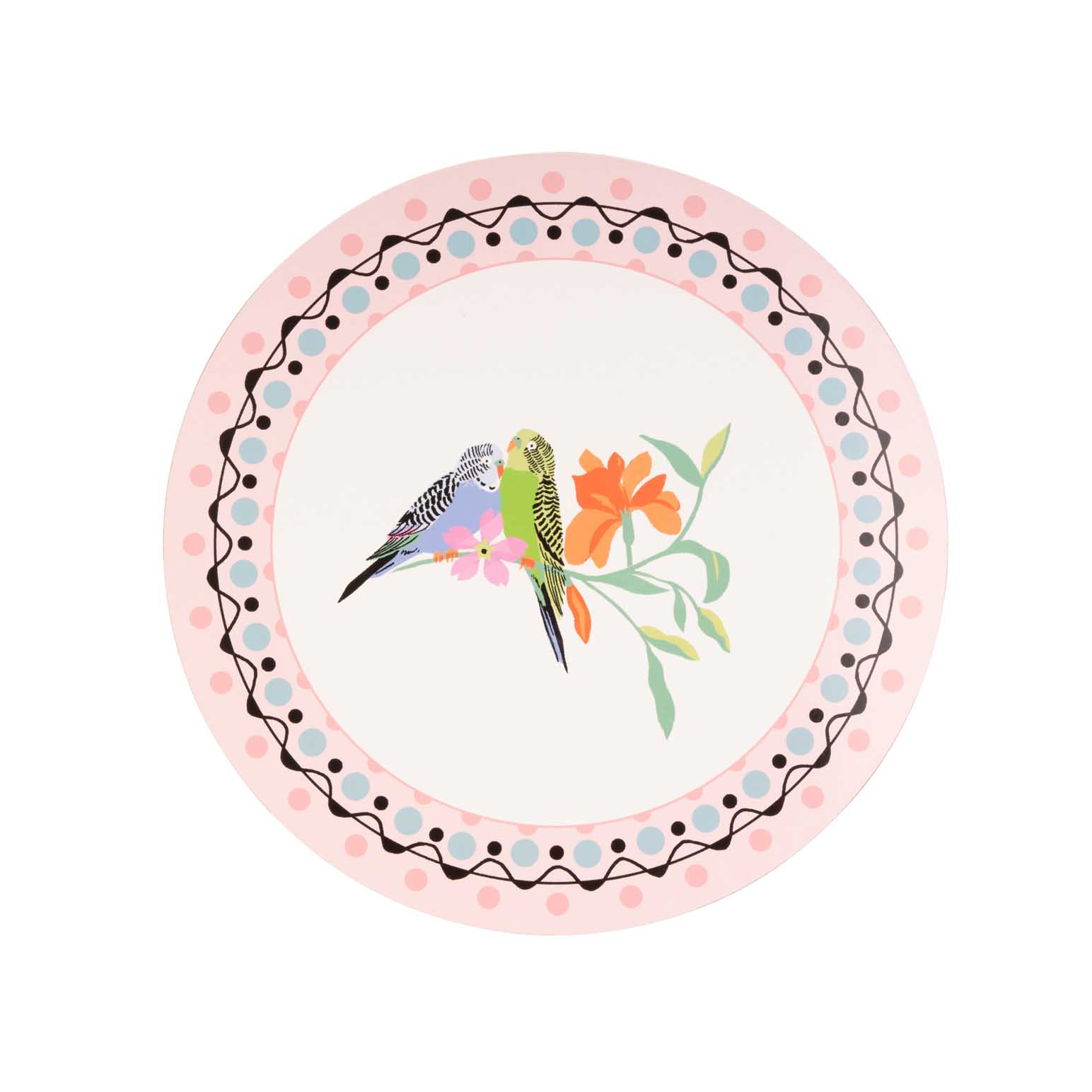 Cath Kidston Budgie CB Round Placemats 4Pk