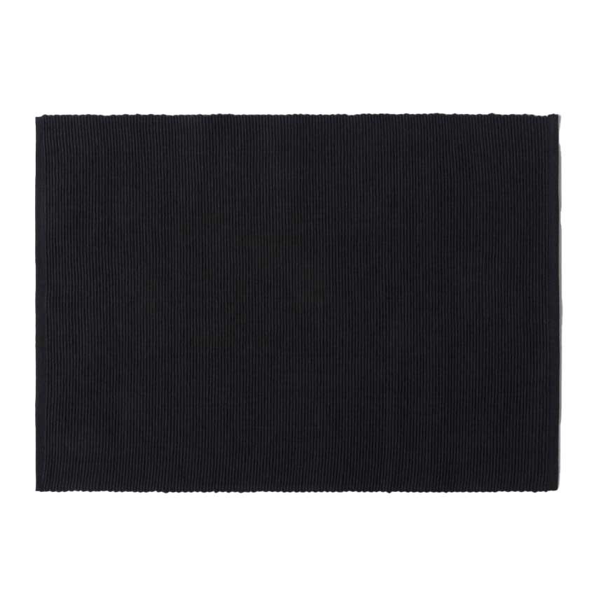 Città Ribbed Placemat Set Of 4 Black 36.5x50cm