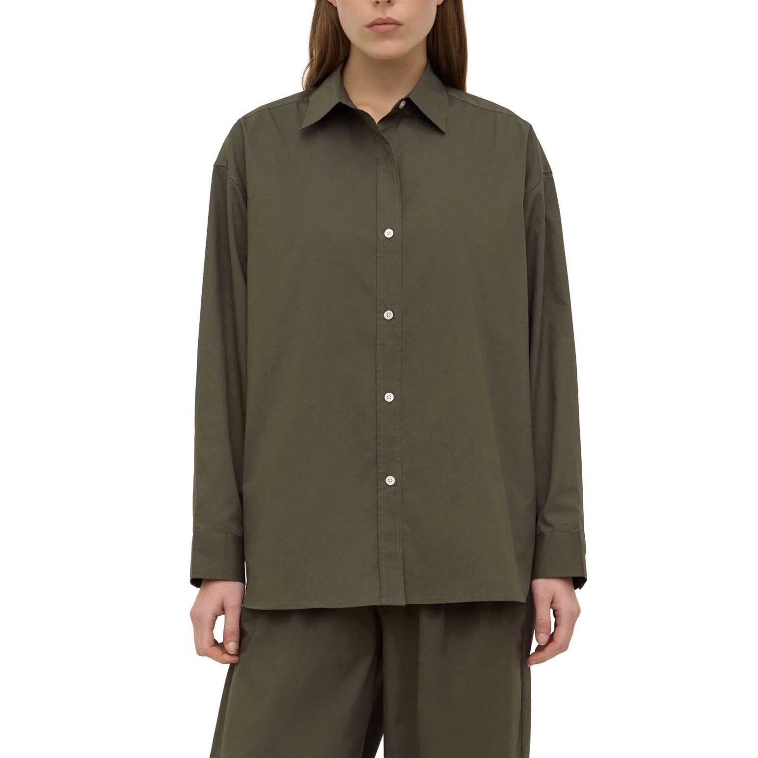 Assembly Label Marigold Poplin Long Sleeve Shirt Moss