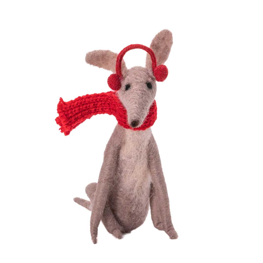 Sass & Belle Whippet Felt Decoration