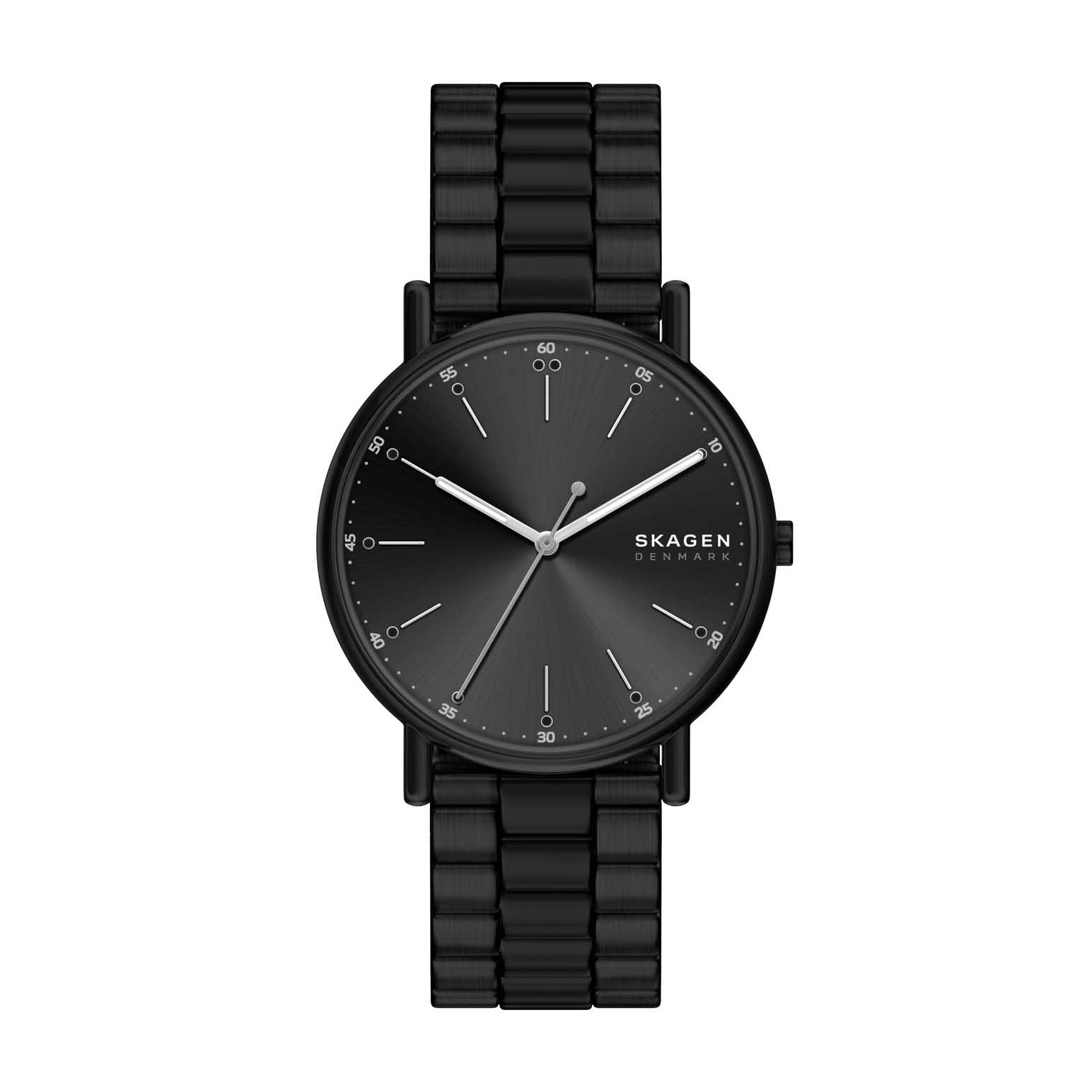 Skagen Signatur Three-Hand Black Stainless Steel Watch
