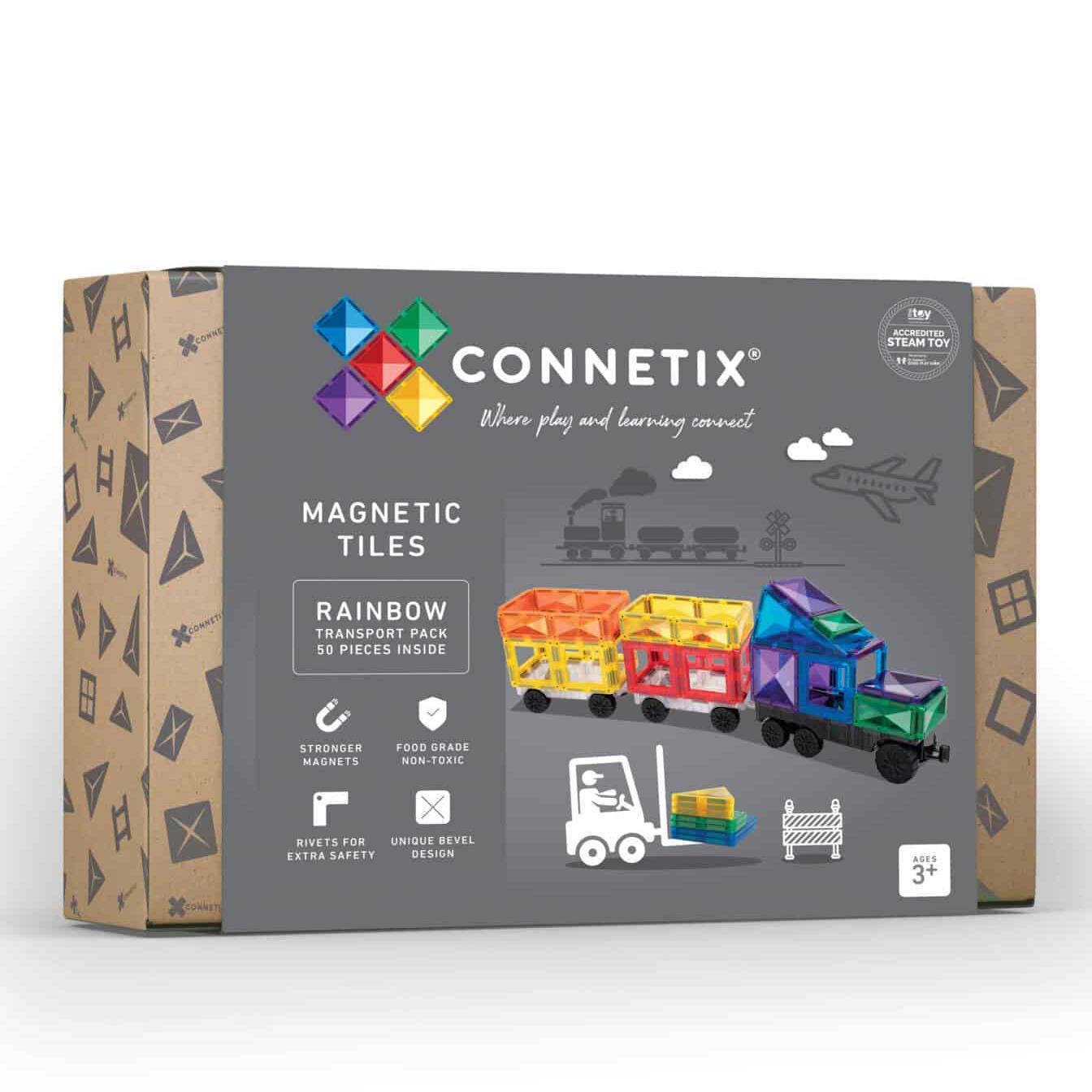 Connetix Tiles Rainbow Transport Pack 50 pc