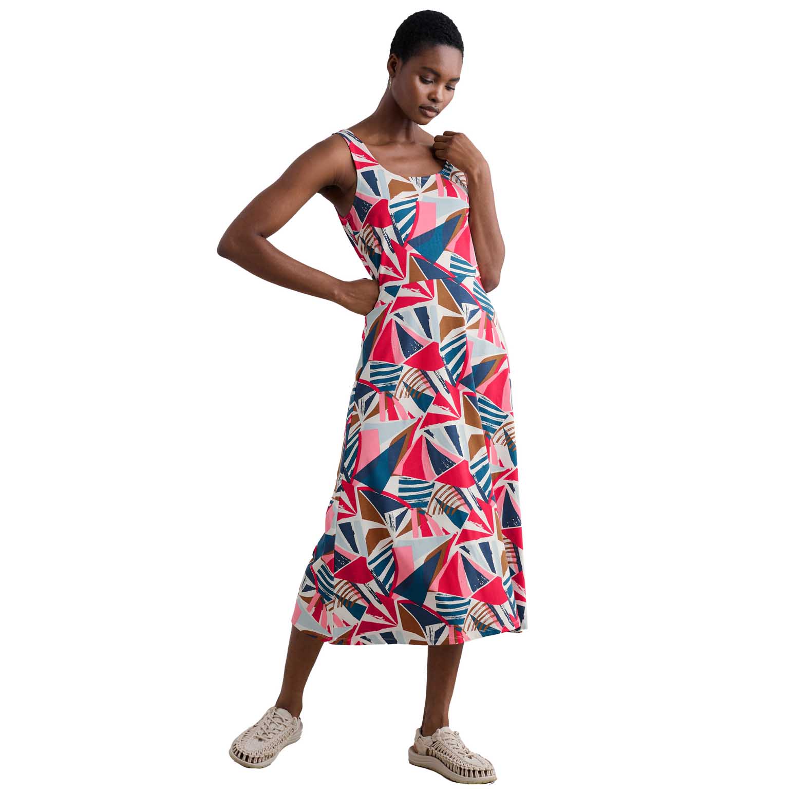 Seasalt Cornwall Sun Gleam Dress Spinnaker Sails Chalk