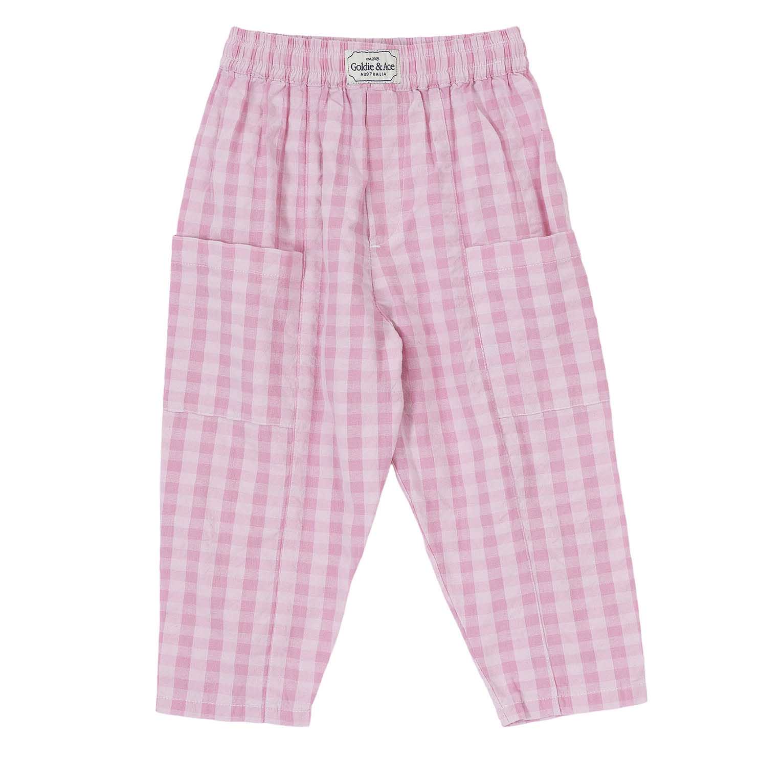 Goldie + Ace Lightweight Gingham Kit Pocket Pant 3-5Y