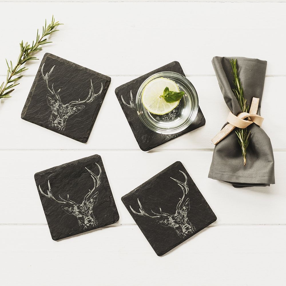 Selbrae House 4 Coasters - Stag Prince