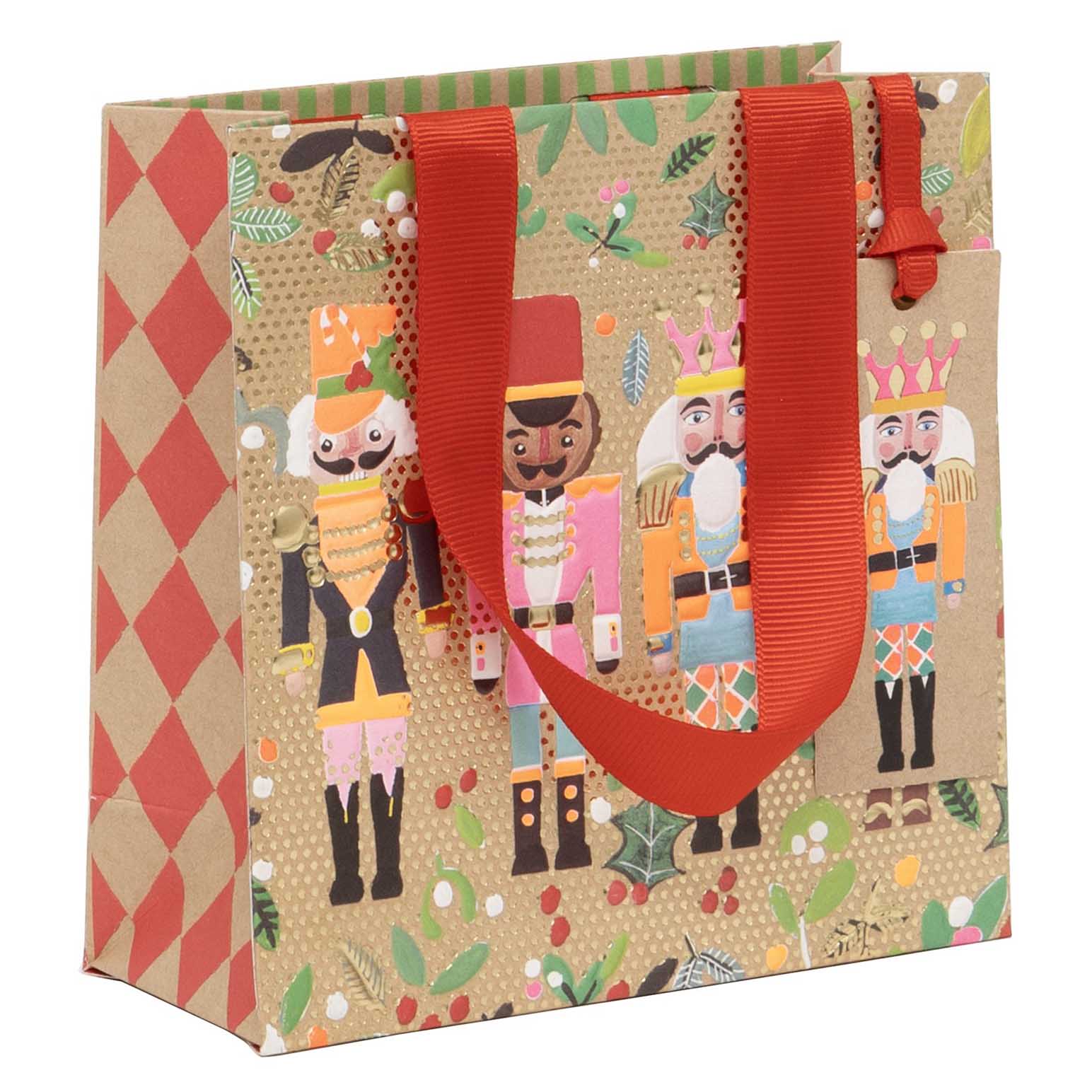 Image Gallery Nutcrackers Kraft Small Christmas Bag
