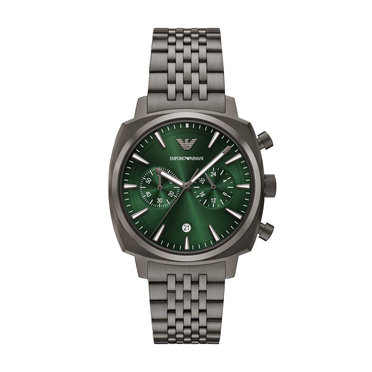 Emporio Armani Chronograph Gunmetal Stainless Steel Watch AR11689