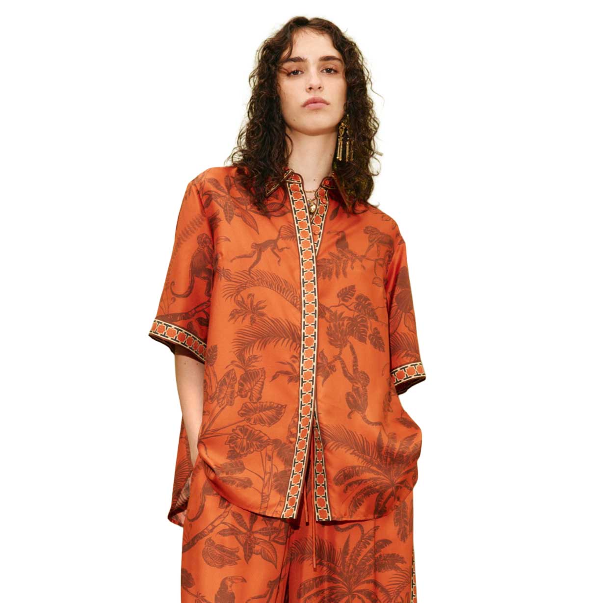 AL&Eacute;MAIS Monkey Dance Silk Shirt