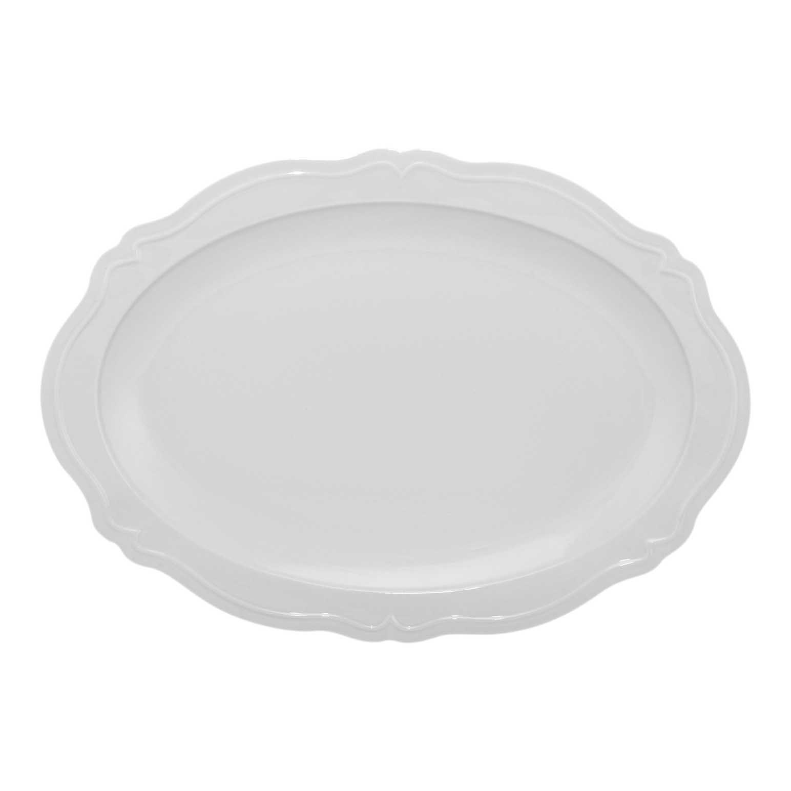 Casa Domani Florence Scallop Platter 35x25cm White Gift Boxed