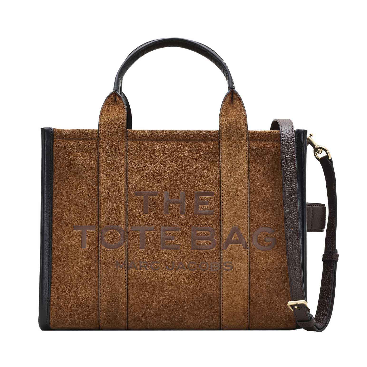 MARC JACOBS The Suede Leather Blocked Medium Tote Bag