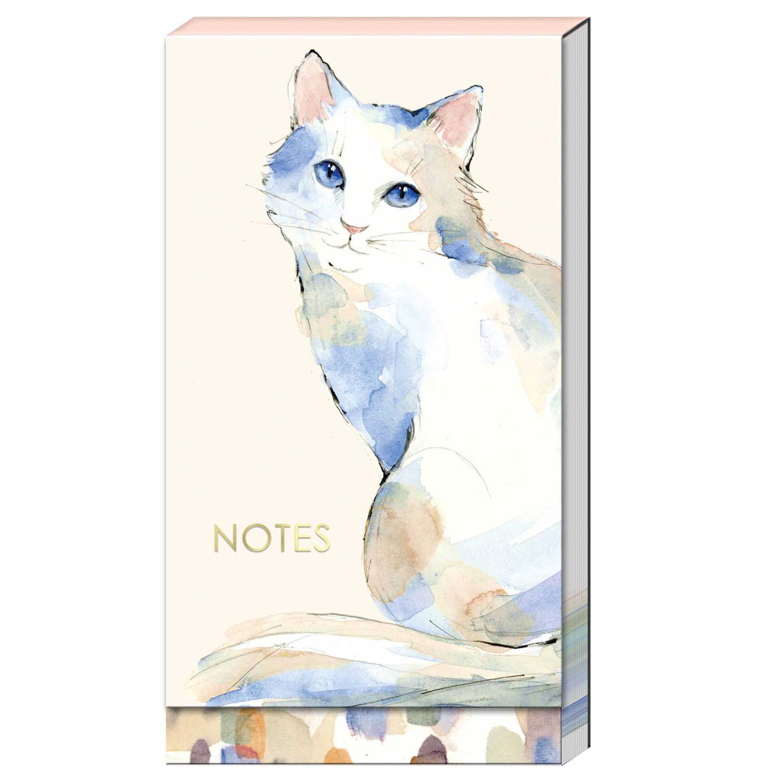 Punch Studio White Cat Foldover Notepad