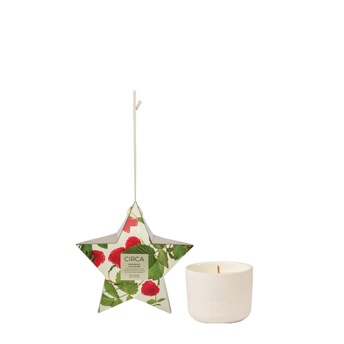 CIRCA Raspberry & Rhubarb Bauble Soy Candle 70g