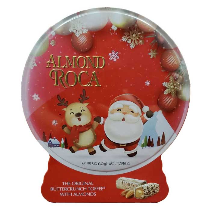 Brown & Haley Almond ROCA® Snow Globe Tin 140g