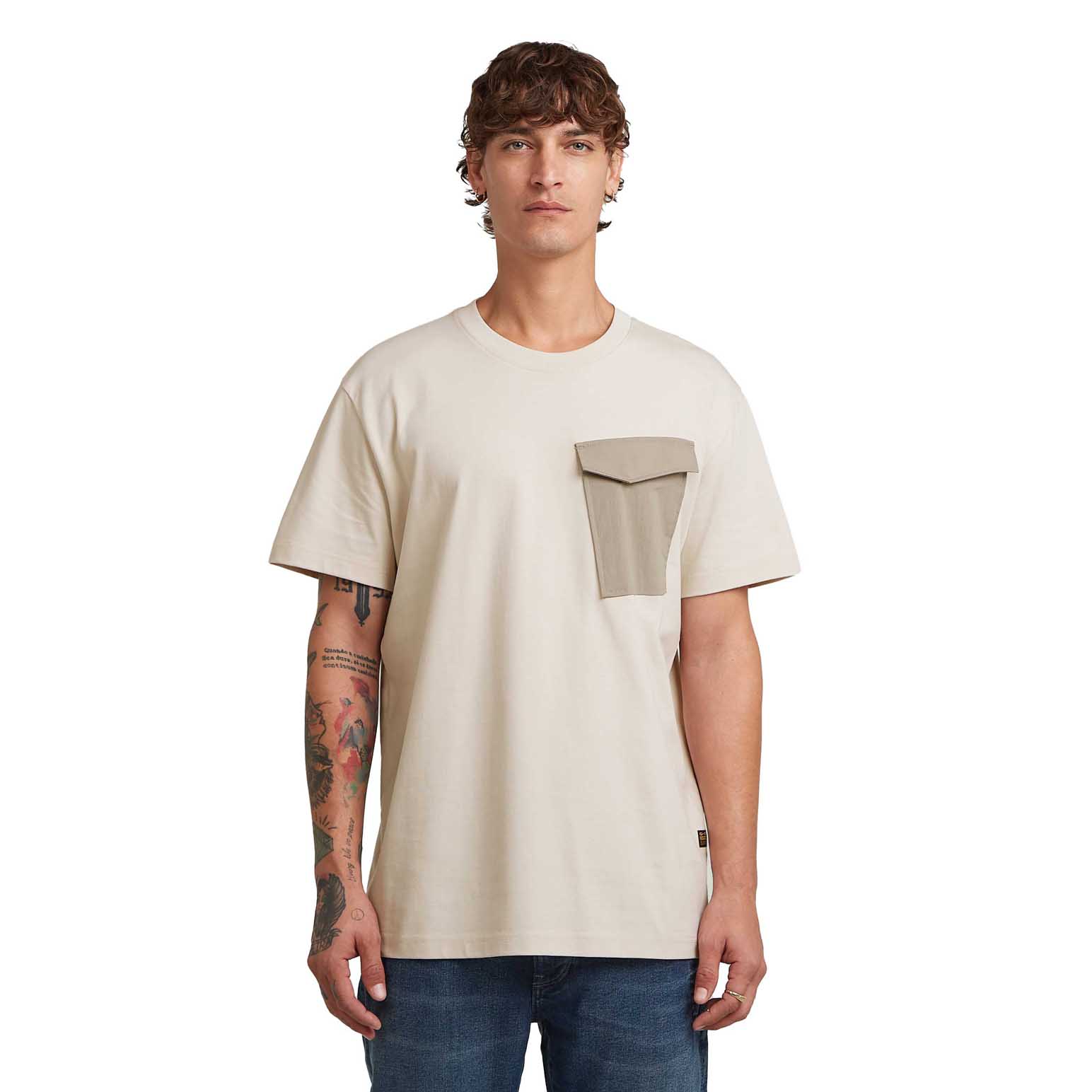 G-Star Fabric Mix Pocket T-Shirt