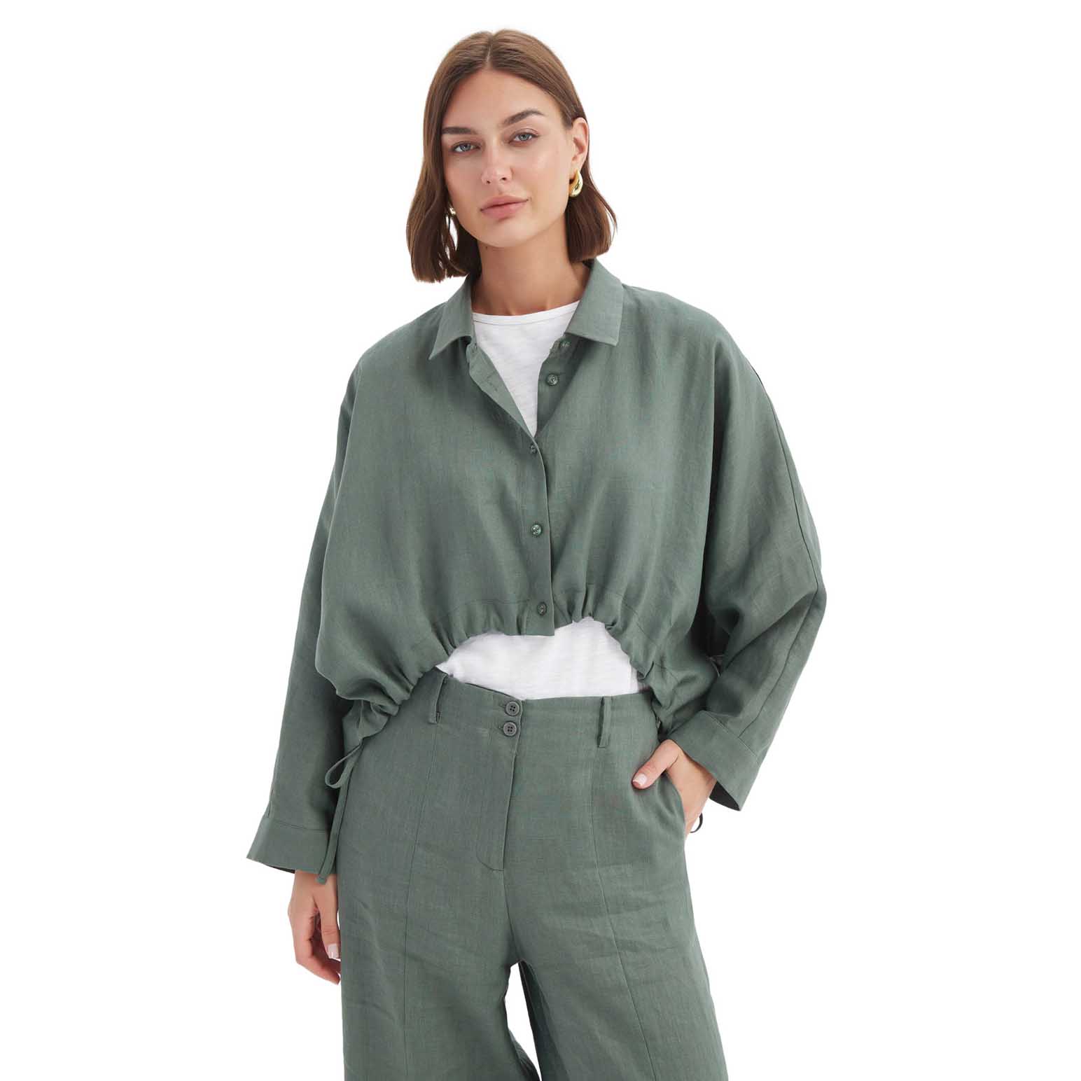 TIRELLI Wide Crop Overshirt