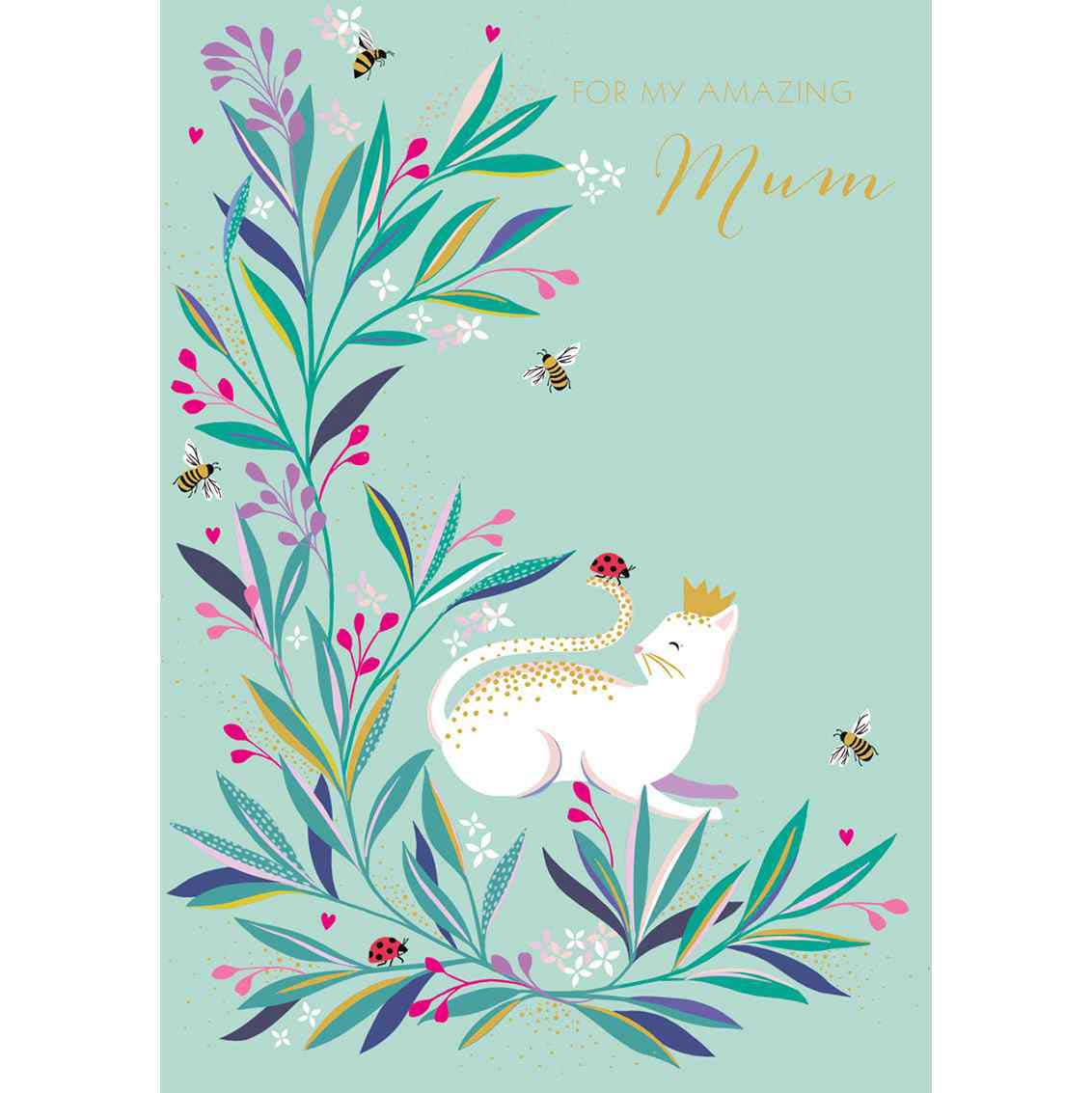 Image Gallery Mother's Day White Cat Card