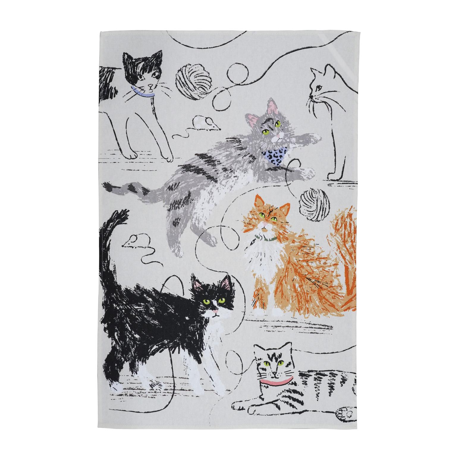 Ulster Weavers Cotton Tea Towel Feline Friends