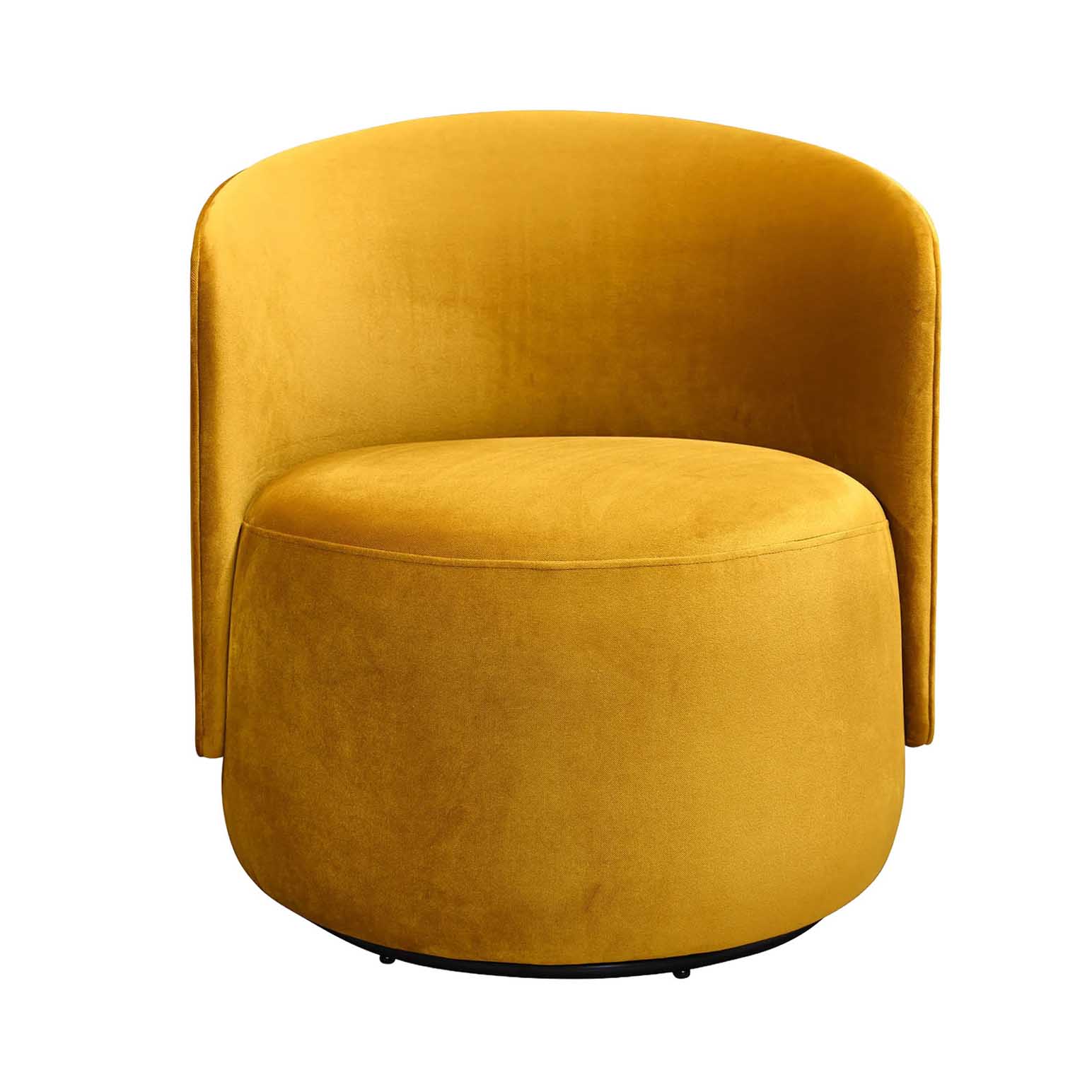 The Estella Swivel Chair - Velvet Mustard