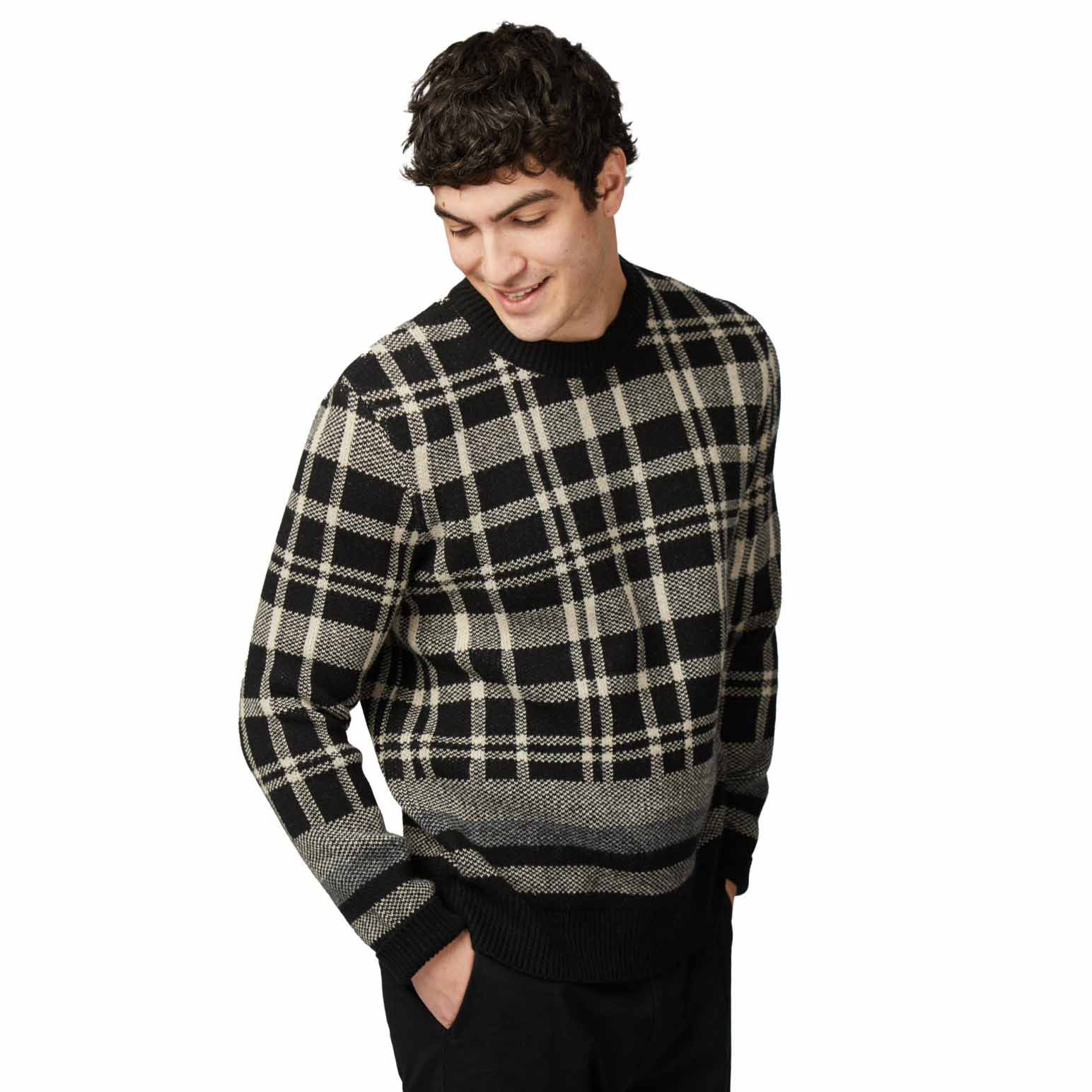 Ben Sherman Tartan Jacquard Crew