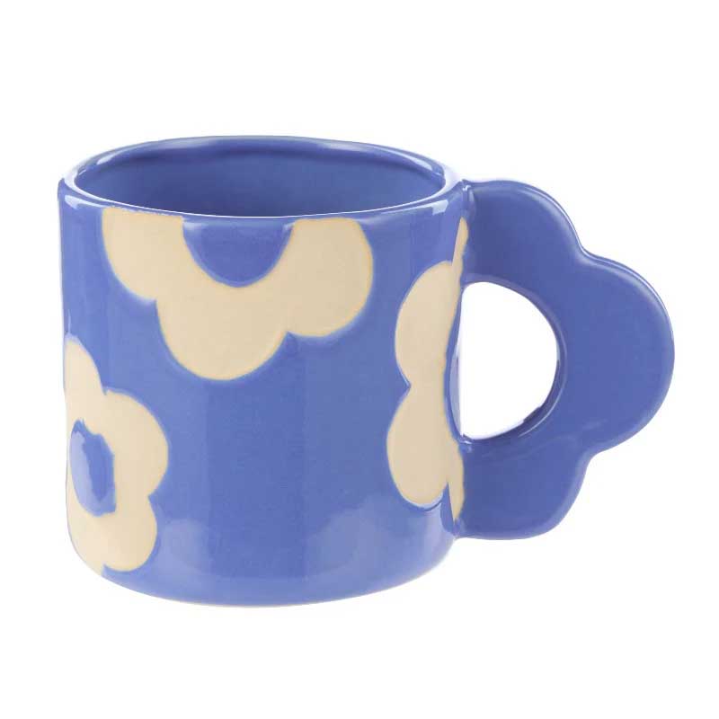 Emporium Posey Flower Mug 400ml - Blue