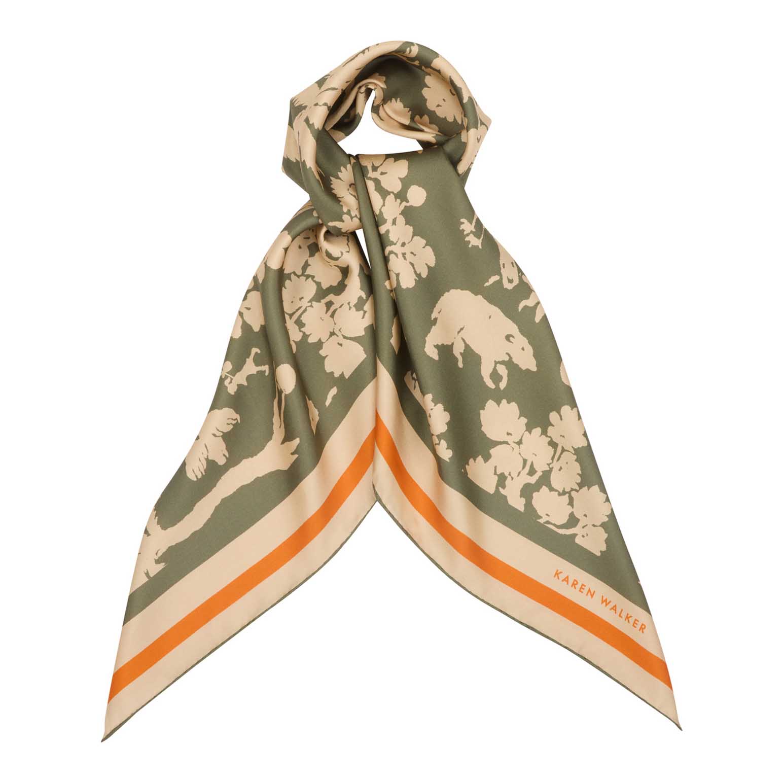 Karen Walker Animal Kingdom Classic Silk Scarf