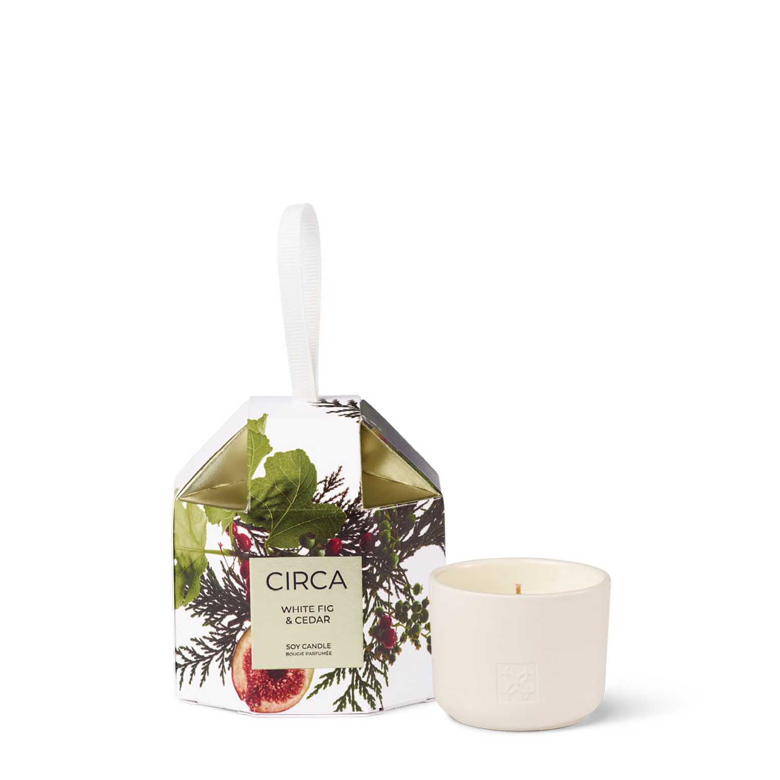 CIRCA Christmas Bauble - White Fig & Cedar Soy Candle 70g