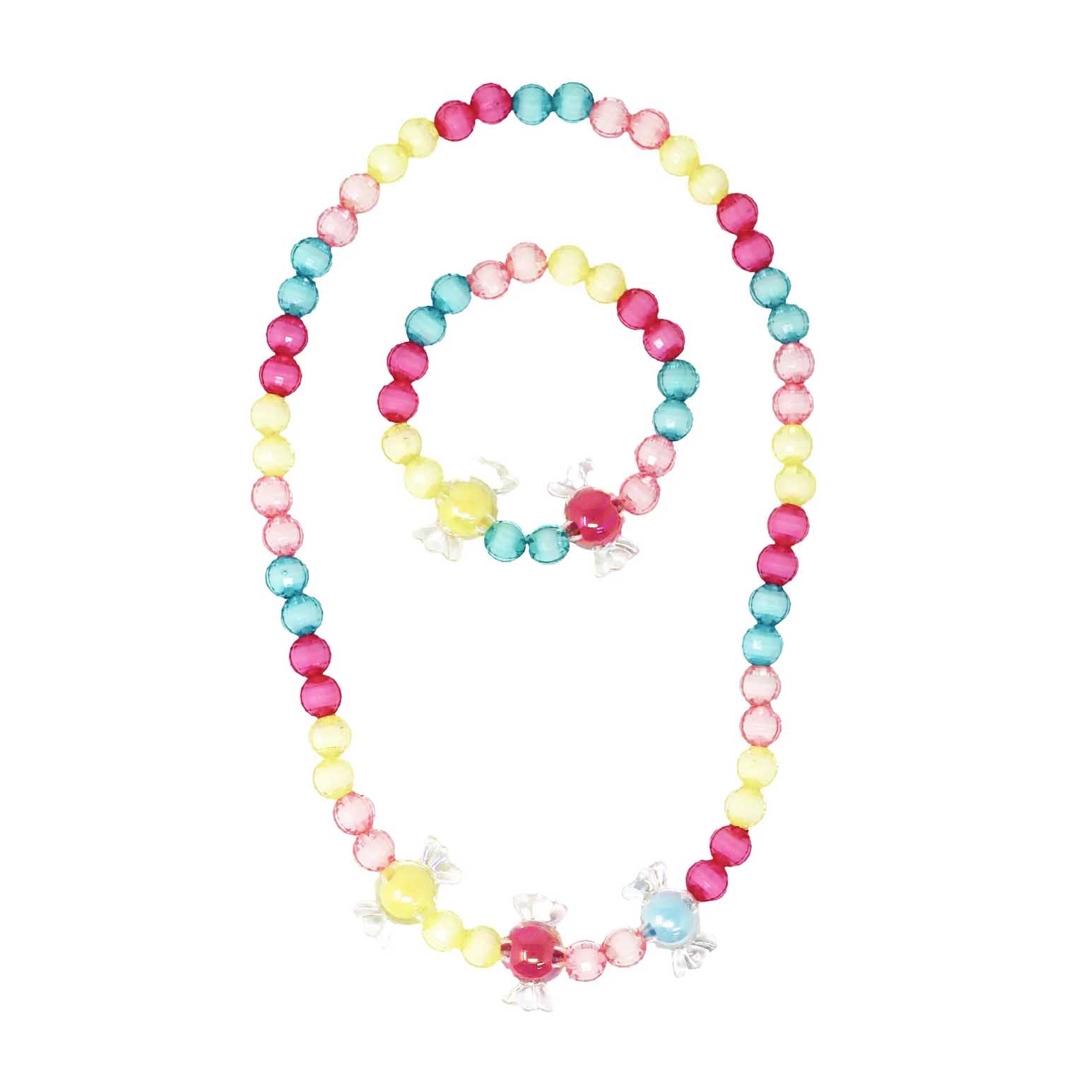 Pink Poppy Candy Lolly Necklace & Bracelet