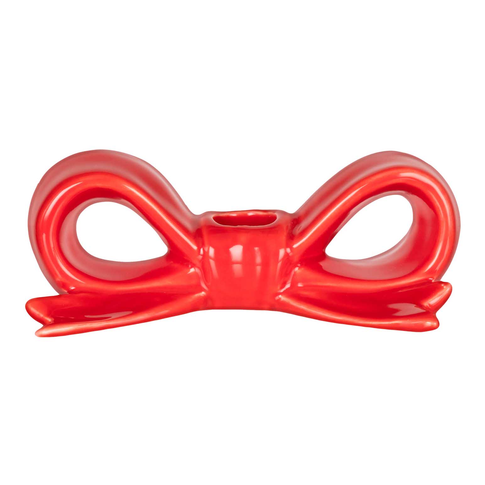 Emporium Saylor Bow Candle Holder 14.5x8x5.3cm Red