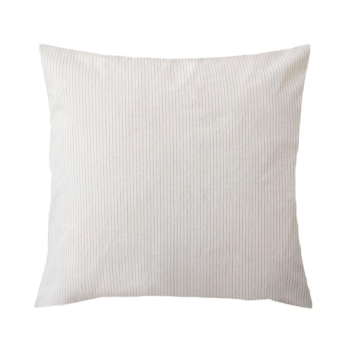 Città Pinstripe Euro Pillowcase White/Charcoal