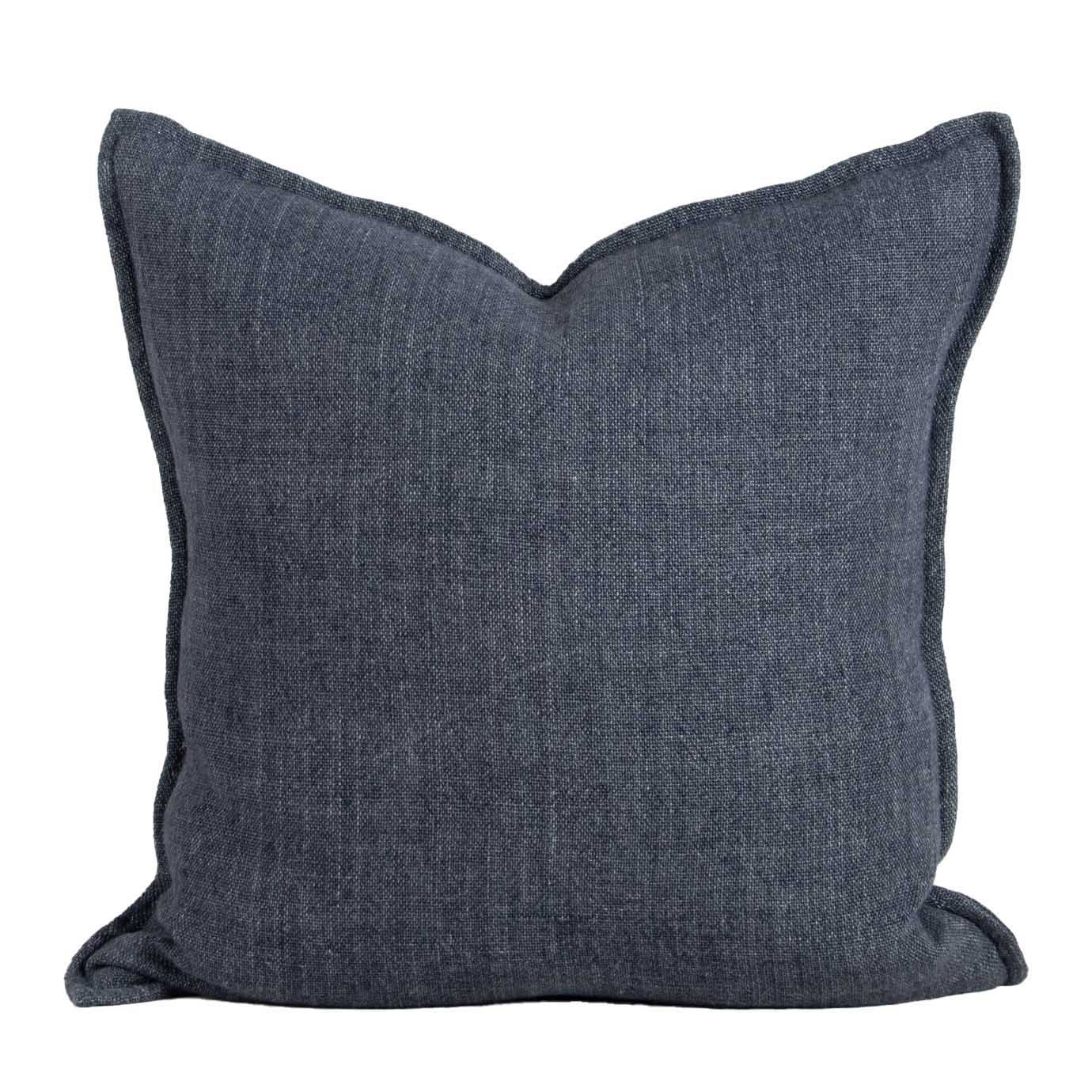 Baya Flaxmill Cushion With Feather Inner - Thunder 50x50cm