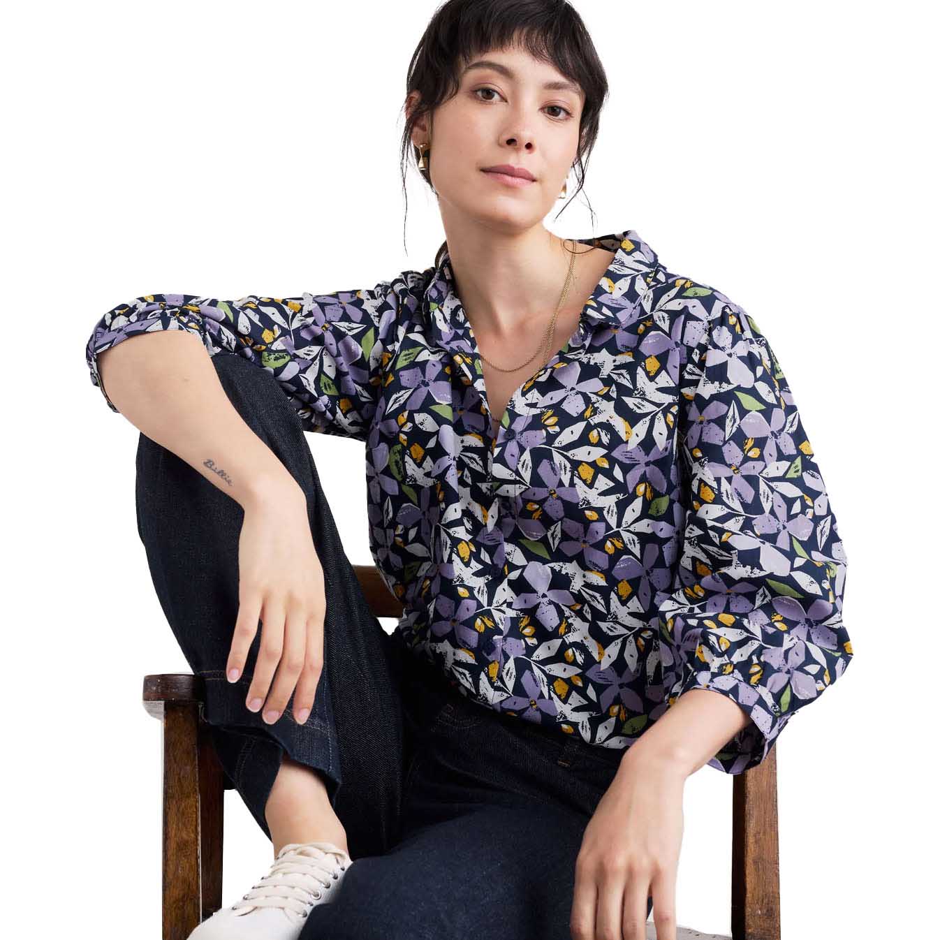 Seasalt Cornwall Hope Cottage Blouse Headland Collage Maritime