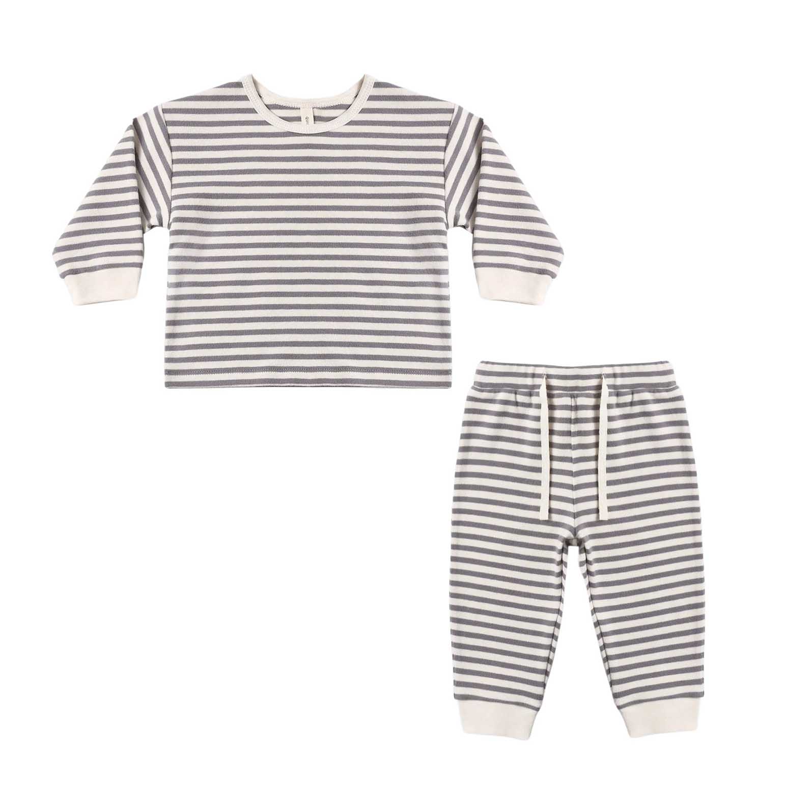 Quincy Mae Cozy Set Stripe 12-24M