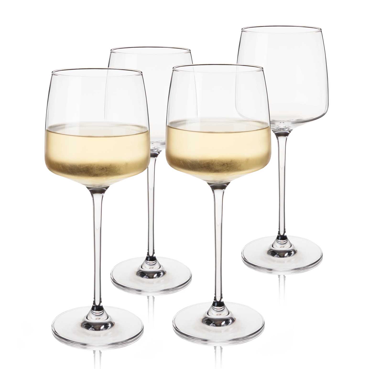 Viski Reserve Julien Crystal Chardonnay Glasses, Set of 4